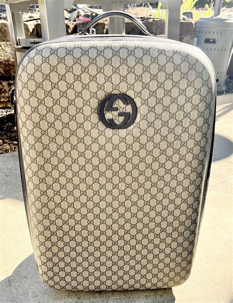 worek gucci|Gucci leather suitcase.